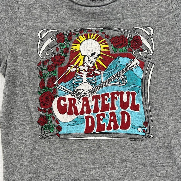 CHASER X FREE PEOPLE Grateful Dead Tee Shirt Womens Small Gray Short Sleeve Crew - Picture 6 of 9